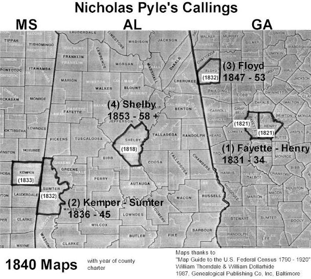 Nicholas E. Pyle locations